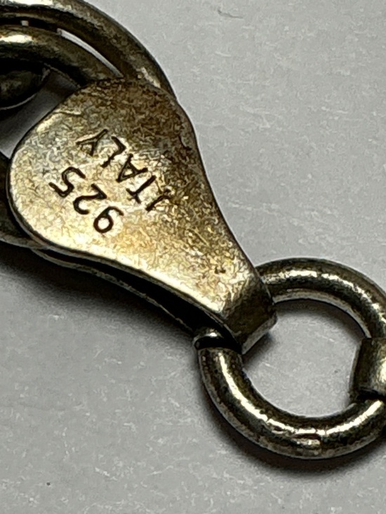 A Z  Italian Sterling Silver Double Links 🔗 Bracelet. 7 inches long - Picture 4 of 6